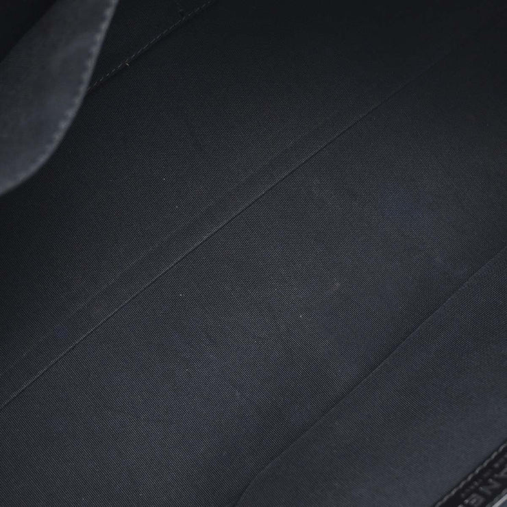 Chanel Black Beige Calfskin Featherweight Bowling Bag 196475