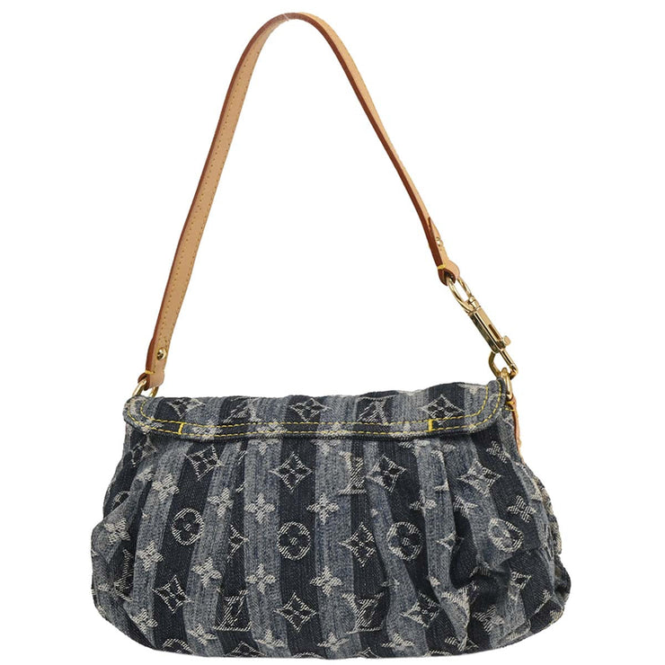 Louis Vuitton Blue Monogram Denim Mini Pleaty Raye Handbag M95333 SR1006 196476