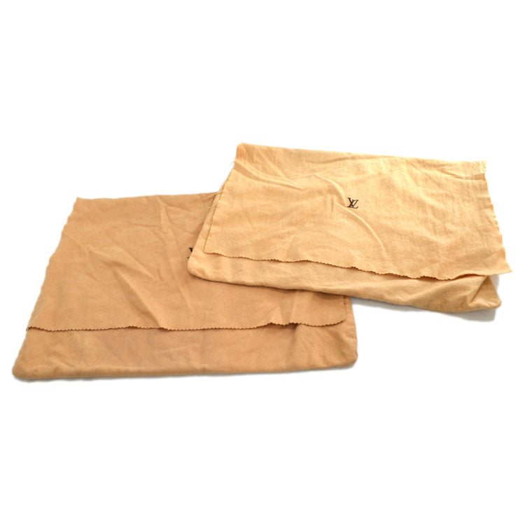 LOUIS VUITTON Dust Bag 10 Set Brown Beige 100% Cotton Authentic 123518