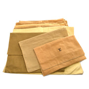 LOUIS VUITTON Dust Bag 10 Set Brown Beige 100% Cotton Authentic 123529