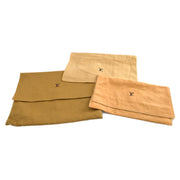 LOUIS VUITTON Dust Bag 10 Set Brown Beige 100% Cotton Authentic 123529