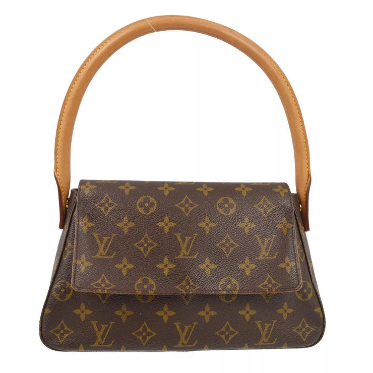 Louis Vuitton MINI LOOPING HANDBAG PURSE MONOGRAM CANVAS M51147 MI0021 29396