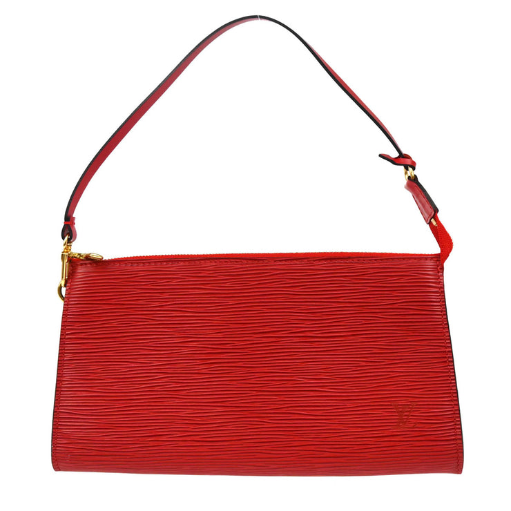 Louis Vuitton Red Epi Pochette Accessoires Pouch Handbag M52947 AR0031 XX29447