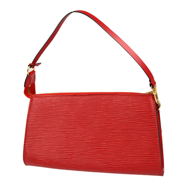 Louis Vuitton Red Epi Pochette Accessoires Pouch Handbag M52947 AR0031 XX29447