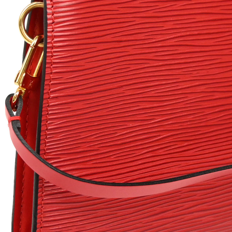 Louis Vuitton Red Epi Pochette Accessoires Pouch Handbag M52947 AR0031 XX29447