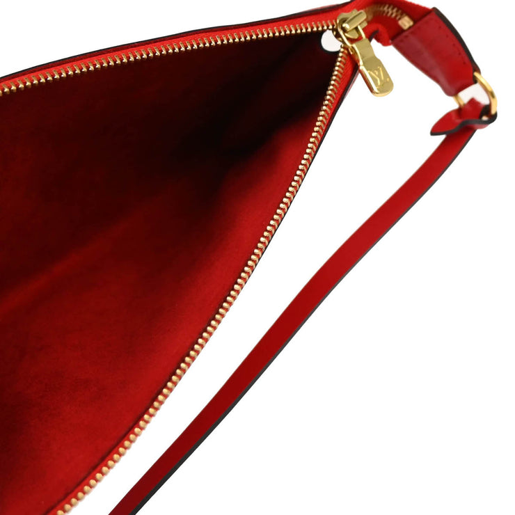 Louis Vuitton Red Epi Pochette Accessoires Pouch Handbag M52947 AR0031 XX29447