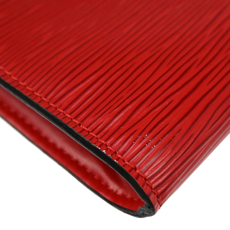 Louis Vuitton Red Epi Pochette Accessoires Pouch Handbag M52947 AR0031 XX29447