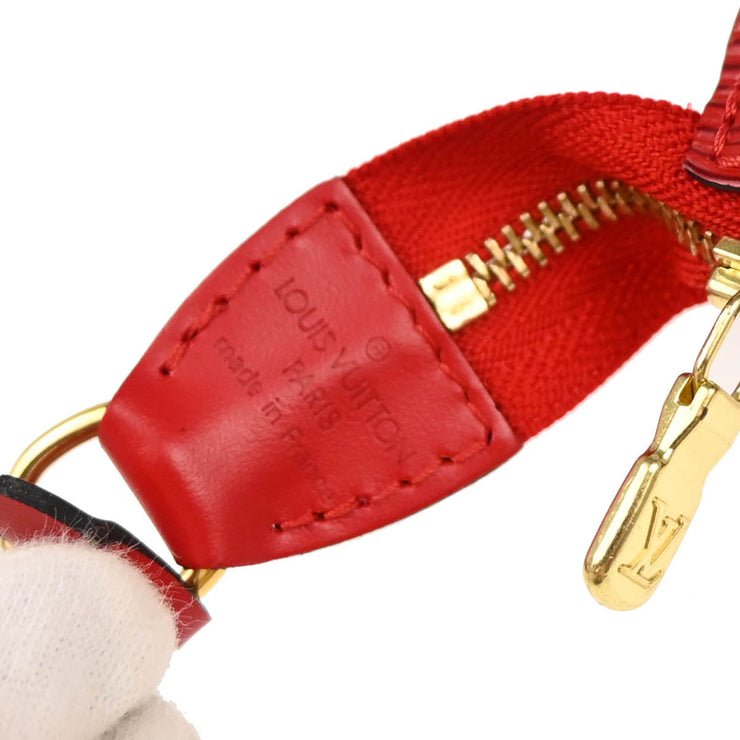 Louis Vuitton Red Epi Pochette Accessoires Pouch Handbag M52947 AR0031 XX29447