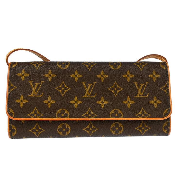 Louis Vuitton Monogram Pochette Twin GM Crossbody Bag M51852 FL0093 XX30649