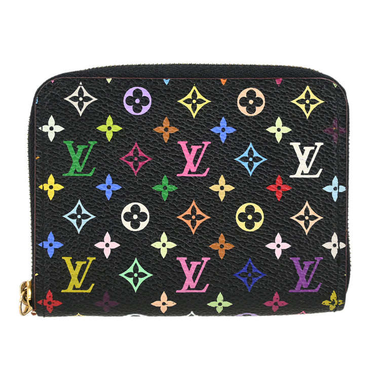 Louis Vuitton Black Multicolor Zippy Coin Purse Wallet M93740 TS2190 XX31420