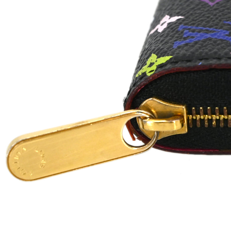 Louis Vuitton Black Multicolor Zippy Coin Purse Wallet M93740 TS2190 XX31420
