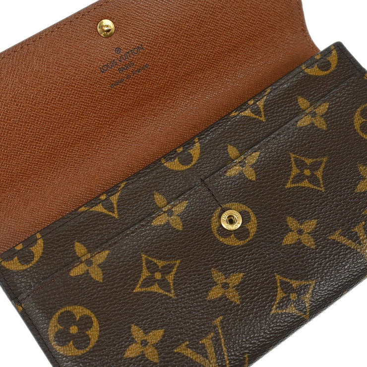 Louis Vuitton Monogram Porte Monnaie Credit Wallet M61726 TH0033 XX31554