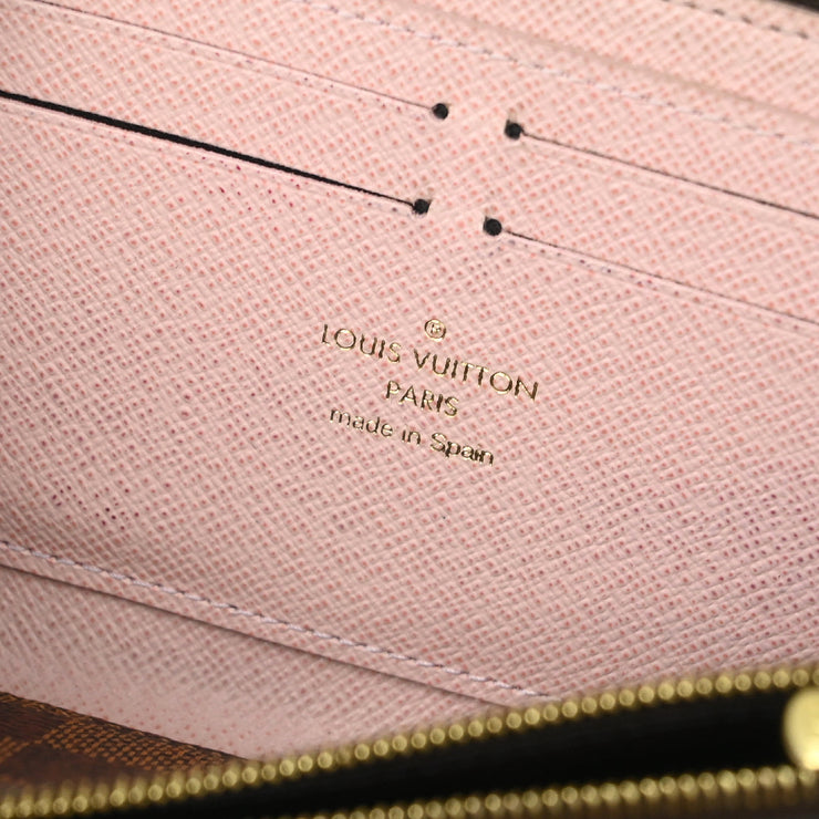 Louis Vuitton Damier Portefeuille Clemence Zippy Wallet N41626 CA3108 XX31598