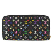 Louis Vuitton Black Multicolor Zippy Wallet M60243 CA1140 XX31636