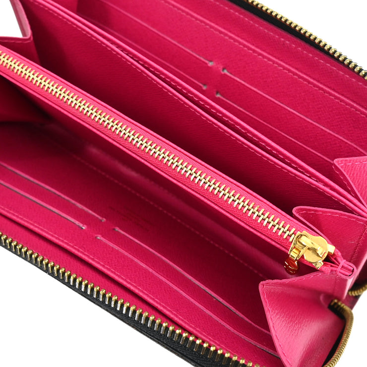 Louis Vuitton Black Multicolor Zippy Wallet M60243 CA1140 XX31636