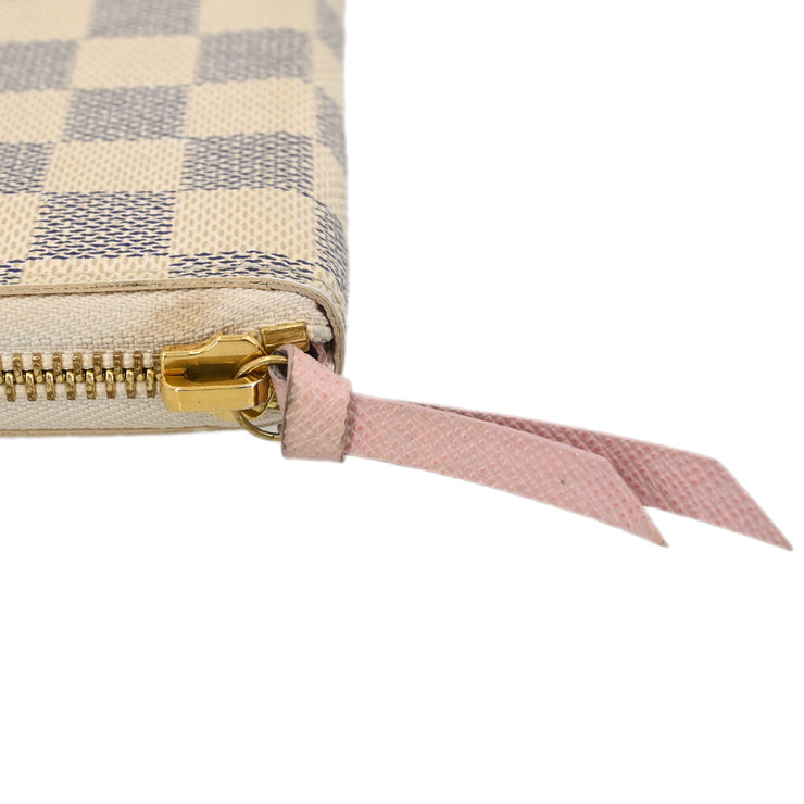 Louis Vuitton Azur Portefeuille Clemence Zippy Wallet N61210 GI2186 XX31709