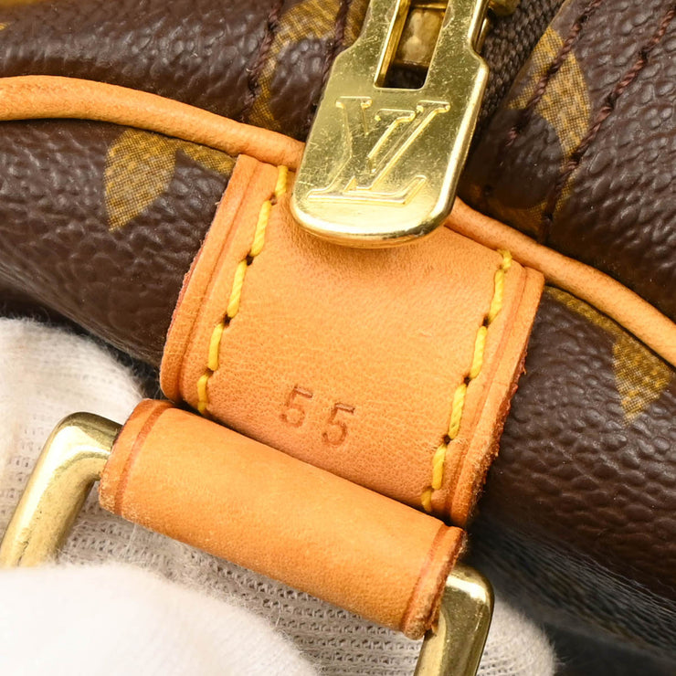 Louis Vuitton Monogram Keepall Bandouliere 55 Duffle Bag M41414 MB1010 XX31269