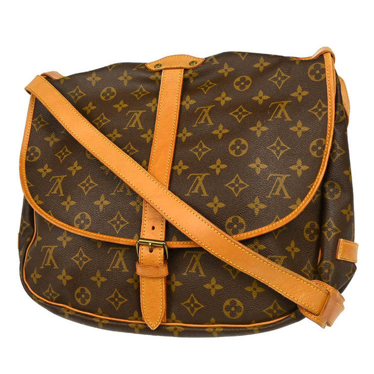 Louis Vuitton Monogram Saumur 35 Messenger Bag M42254 8908VI XX31461