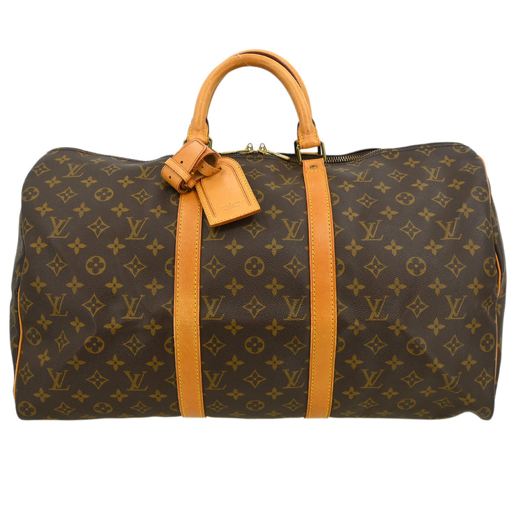 Louis Vuitton Monogram Keepall 50 Duffle Travel Handbag M41426 VI8901 XX31959