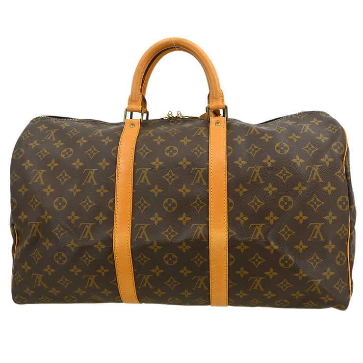 Louis Vuitton Monogram Keepall 50 Duffle Travel Handbag M41426 VI8901 XX31959