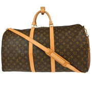 Louis Vuitton Monogram Keepall Bandouliere 55 Duffle Bag M41414 FL0013 XX32609