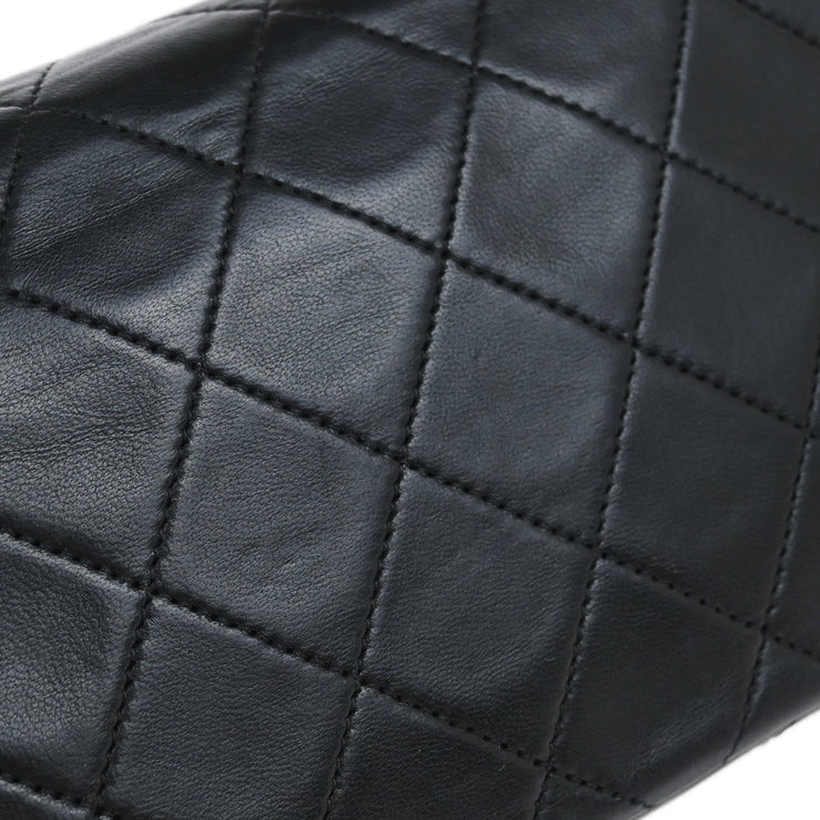 Chanel Black Lambskin Turnlock Mini Full Flap Shoulder Bag