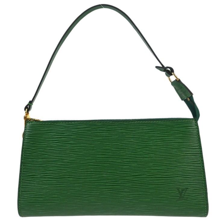 Louis Vuittonq Green Epi Pochette Accessoires Handbag M52944 AR0959 XX31977