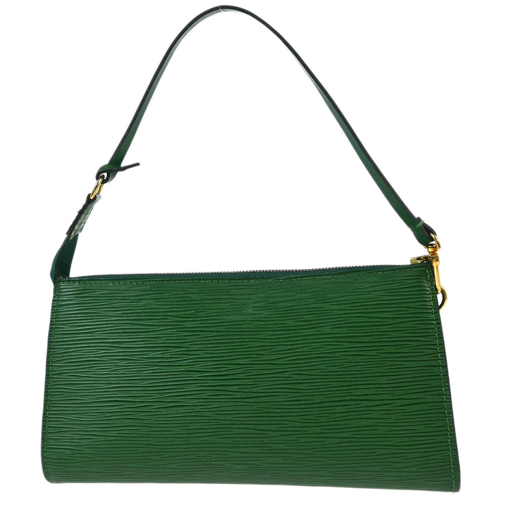 Louis Vuittonq Green Epi Pochette Accessoires Handbag M52944 AR0959 XX31977