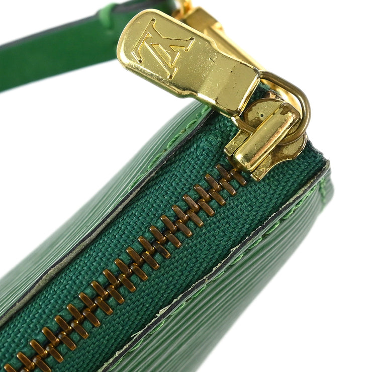 Louis Vuittonq Green Epi Pochette Accessoires Handbag M52944 AR0959 XX31977