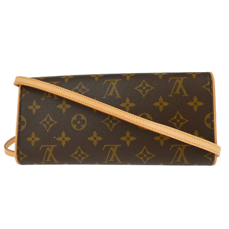 Louis Vuitton Monogram Pochette Twin GM Crossbody Bag M51852 FL0012 XX32859