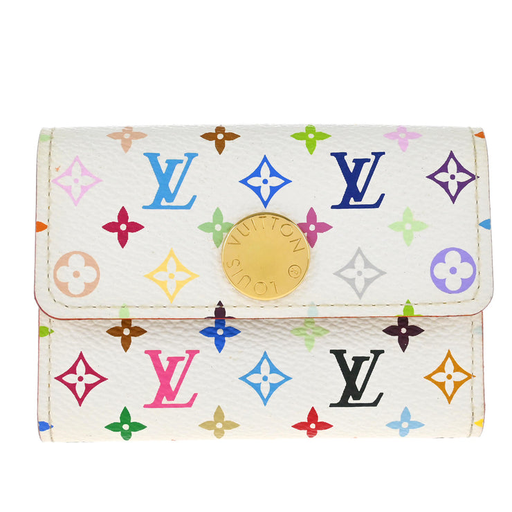 Louis Vuitton White Multicolor Porte Monnaie Cozy Wallet M60006 MI1006 XX33351