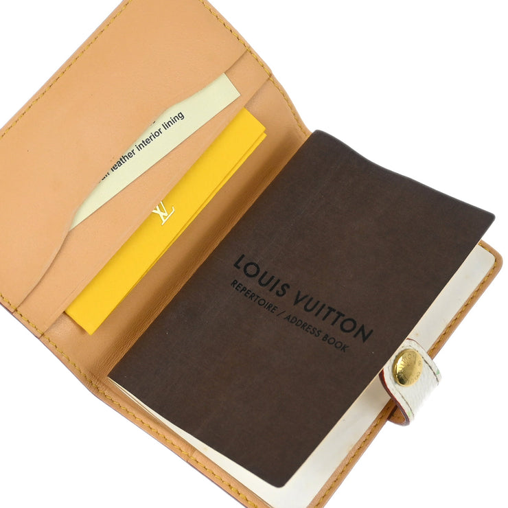 Louis Vuitton Multicolor Carnet Deval Agenda Mini Notebook M92653 SR0023 XX33364