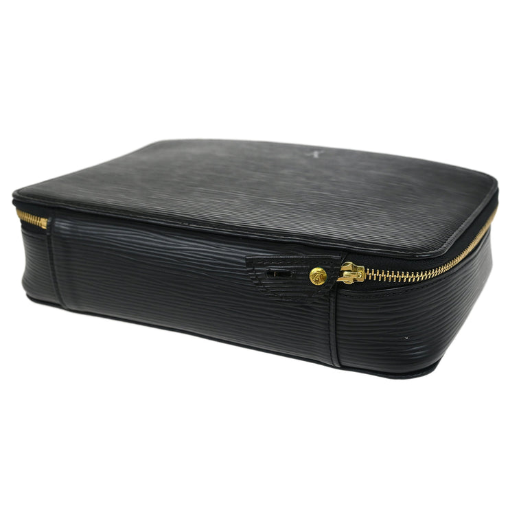 Louis Vuitton Black Epi Poche Monte Carlo Jewelry Case M48362 MI0053 XX33370