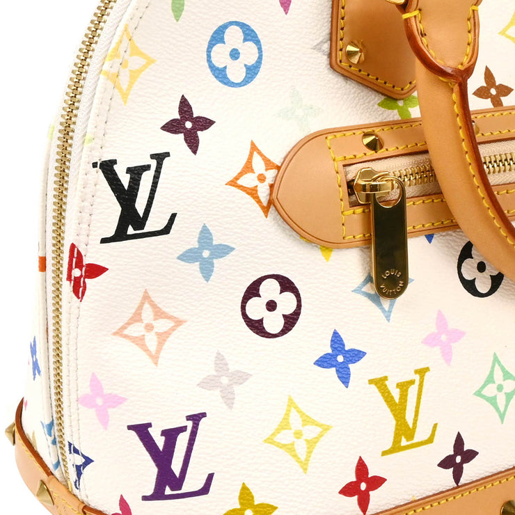 Louis Vuitton White Monogram Multicolor Alma Handbag M92647 FL1013 164803