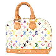 Louis Vuitton White Monogram Multicolor Alma Handbag M92647 FL0063 164914