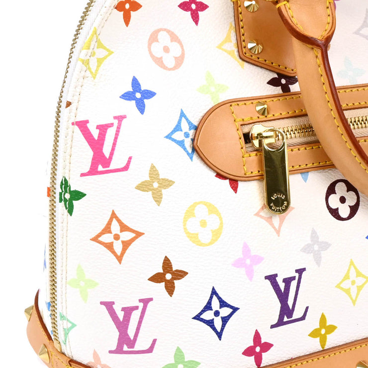 Louis Vuitton White Monogram Multicolor Alma Handbag M92647 FL0063 164914