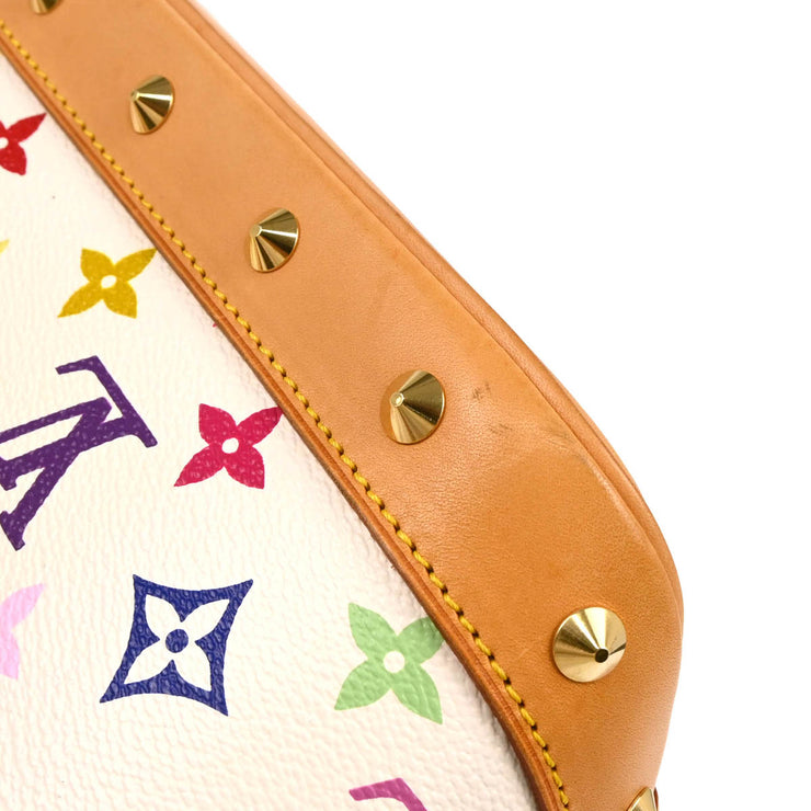 Louis Vuitton White Monogram Multicolor Alma Handbag M92647 FL0063 164914