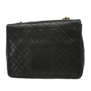 Chanel Black Lambskin Classic Square Flap Shoulder Bag 20 184647