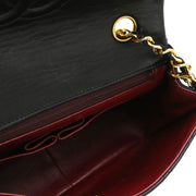 Chanel Black Lambskin Classic Square Flap Shoulder Bag 20 184647