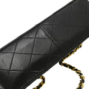 Chanel Black Lambskin Classic Square Flap Shoulder Bag 20 184647