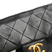 Chanel Black Lambskin Mini Classic Square Flap Shoulder Bag 17 184925