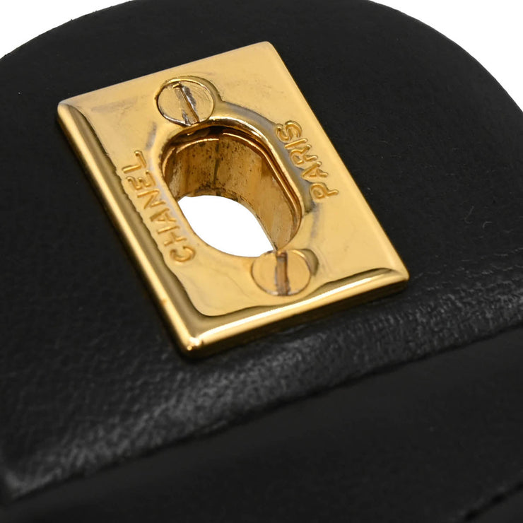 Chanel Black Lambskin Mini Classic Square Flap Shoulder Bag 17 184925