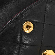 Chanel Black Lambskin Medium Double Flap Shoulder Bag 194249