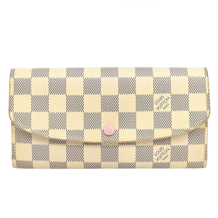 Louis Vuitton Damier Azur Portefeuille Emilie Long Wallet N41625 TA0129 XX34026