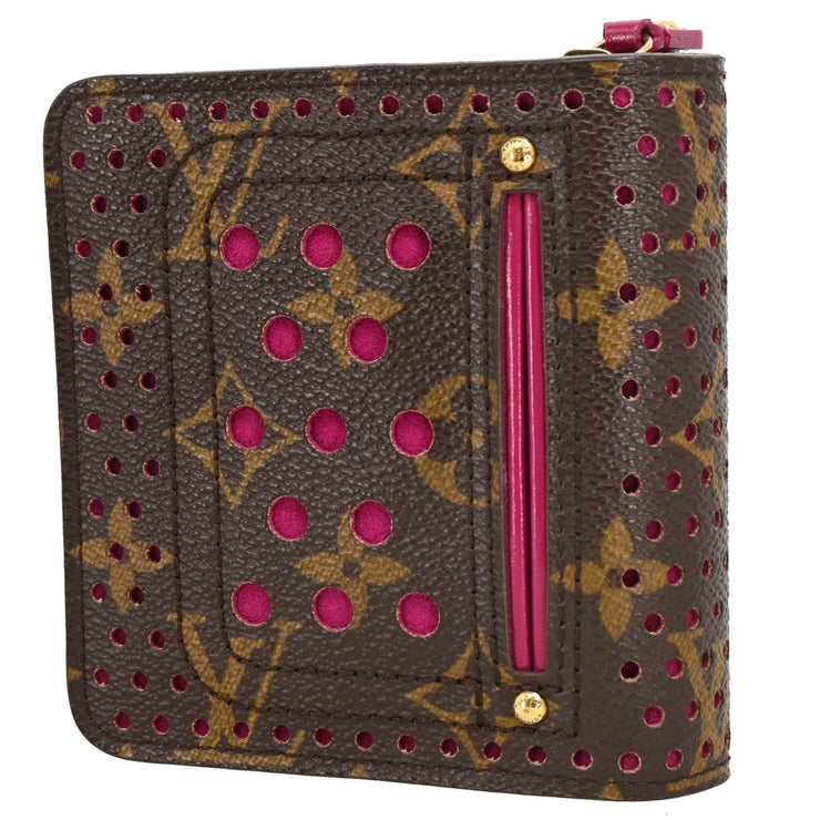 Louis Vuitton Monogram Perfo Compact Zip Wallet M95188 MI0036 XX34590