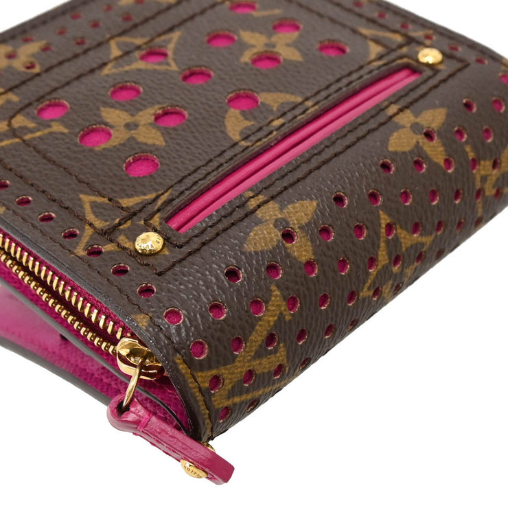 Louis Vuitton Monogram Perfo Compact Zip Wallet M95188 MI0036 XX34590