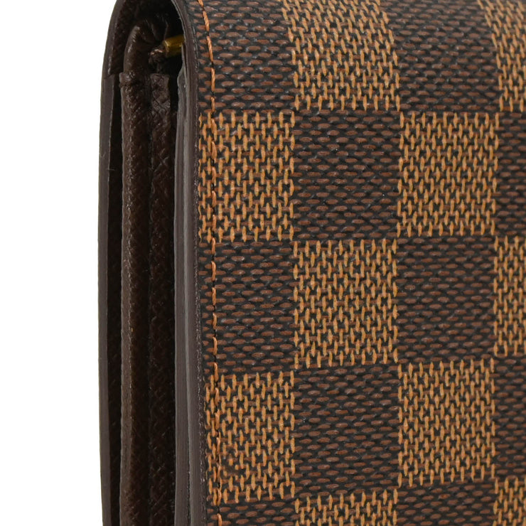 Louis Vuitton Damier Porte Monnaie Billets Tresor Wallet N61730 CA0094 XX34592