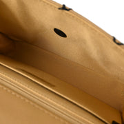 Chanel Beige Lambskin Wild Stitch Straight Flap Shoulder Bag 185158