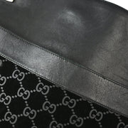 Gucci Black Velours Leather Shoulder Bag 001.3307/002214 186290