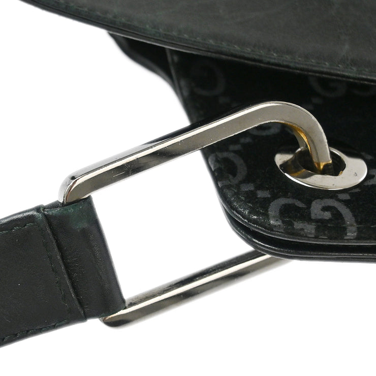 Gucci Black Velours Leather Shoulder Bag 001.3307/002214 186290